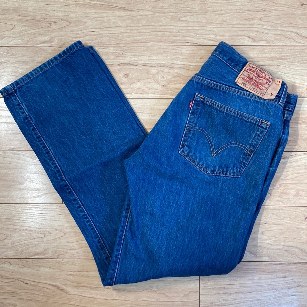 Men’s 501 36x34 Blue Levi Denim Jean Pants